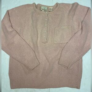 Vintage Silk Knit Sweater Angora Rabbit Hair Lambswool Granny Cottage Core Med